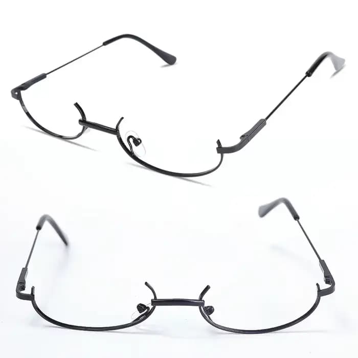 Lunettes de Cosplay bidimensionnelles à demi-monture inférieure