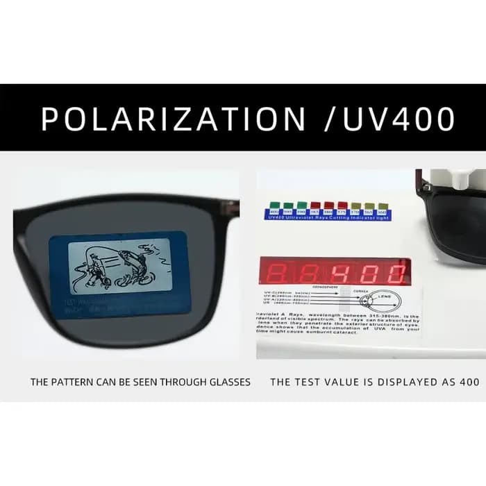 Lunettes de soleil polarisées carrées de luxe pour hommes et femmes