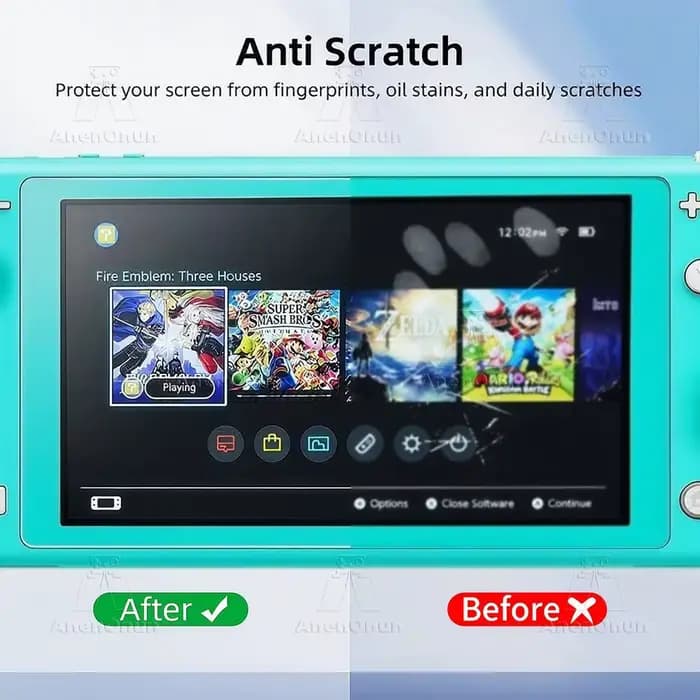 Verre trempé incassable pour Switch Lite, anti-rayures, anti-empreintes digitales, dureté 9H, bord incurvé 2.5D, protecteur d'écran Ultra HD