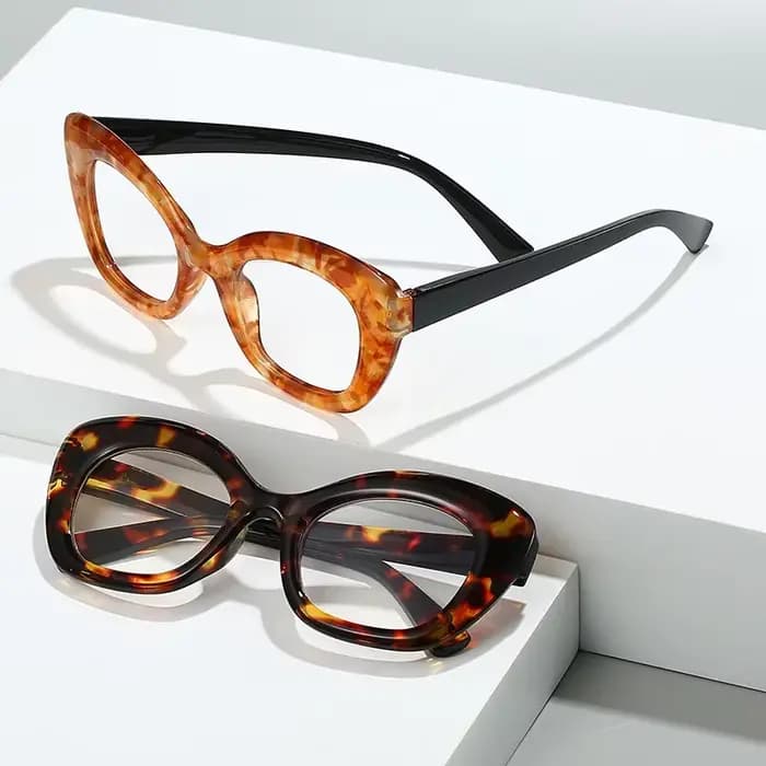 Lunettes photochromiques œil de chat à grande monture pour myopie