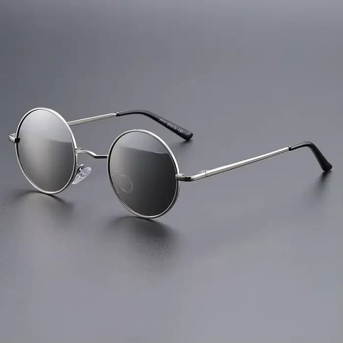 Lunettes de soleil rétro à monture ronde pour la mode ; idéales pour les fêtes