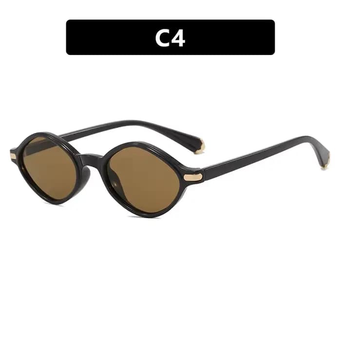 Lunettes de soleil tendance femme polygonale petit cadre trop irrégulier