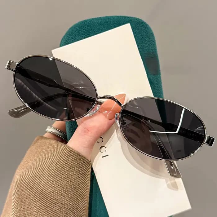 CLLOIO – lunettes de soleil vintage à monture ovale pour femmes