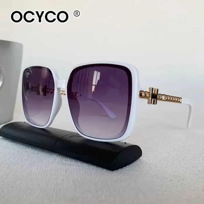 Lunettes de soleil carrées de marque Vintage pour femmes et hommes