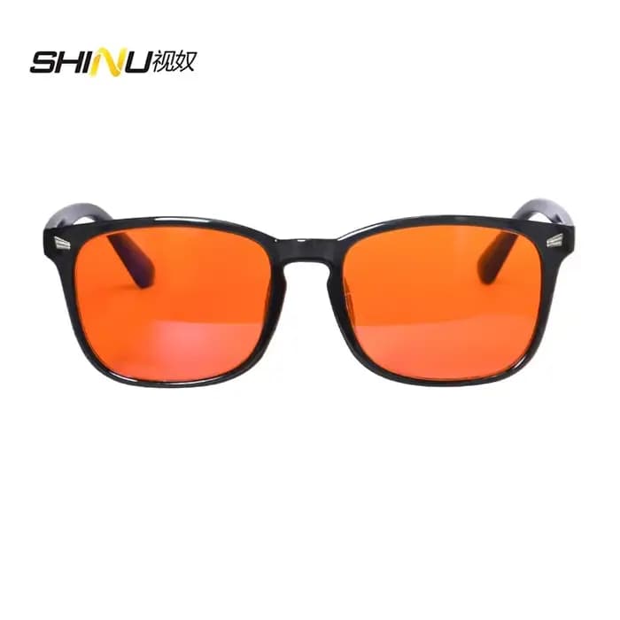 SHINU – lunettes teintées Orange, blocage de la lumière bleue, lentille Orange, Anti-Fatigue, monture à la mode, unisexe, pour jeux sur ordinateur