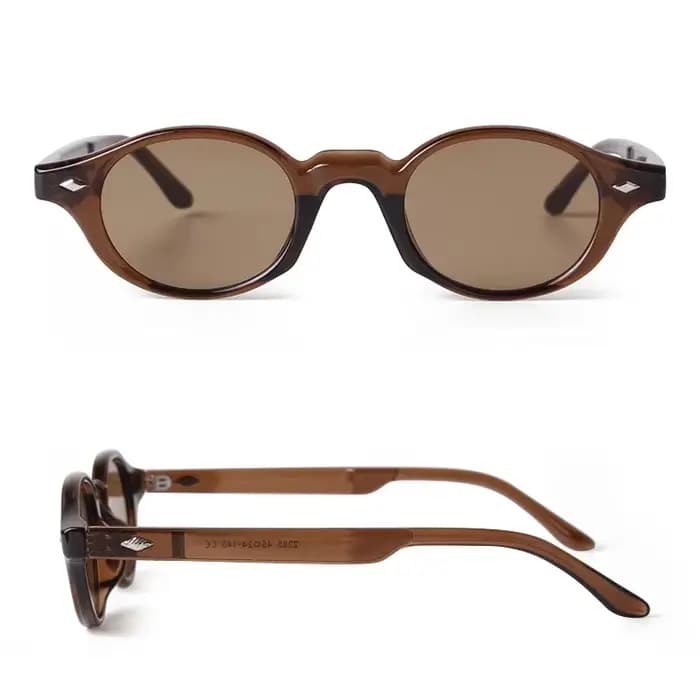 Rétro petites lunettes De soleil ovales femmes marque Design Rivet bleu coquille De tortue