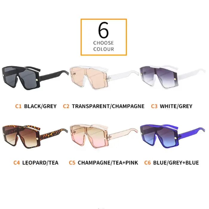 Lunettes de soleil carrées surdimensionnées pour femmes