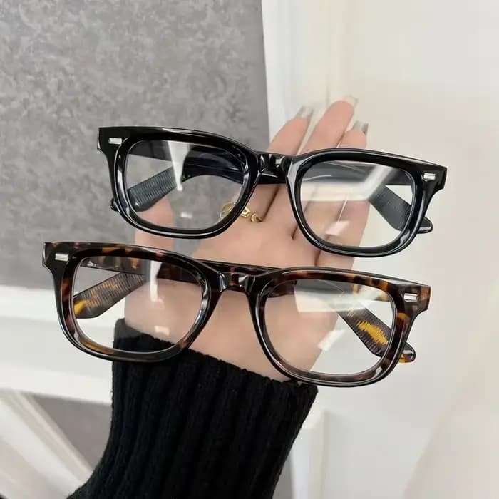 Décontracté clair lentille lunettes cadre mâle marque classique