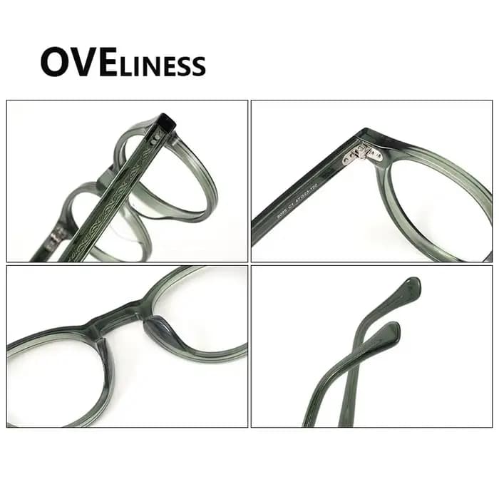 Lunettes rondes en acétate vintage pour hommes et femmes