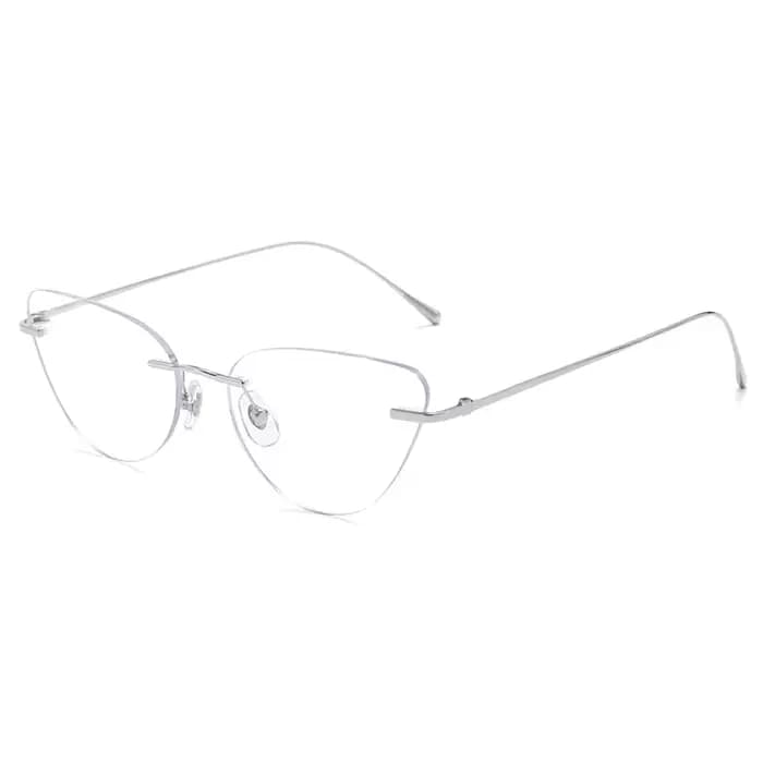 YIMARUILI Ultra-léger mode femmes oeil de chat lunettes sans monture rétro tendance haut de gamme optique Prescription