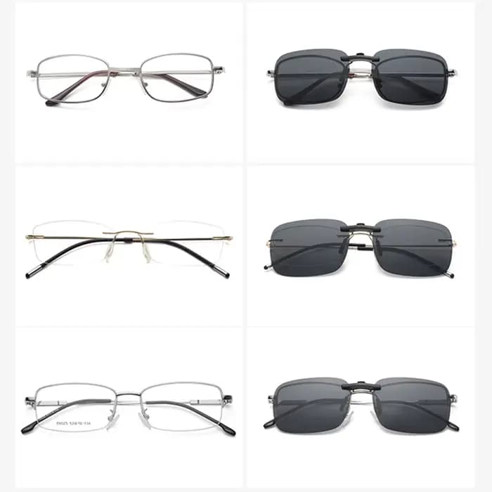 Lunettes de soleil polarisées sans monture pour hommes et femmes