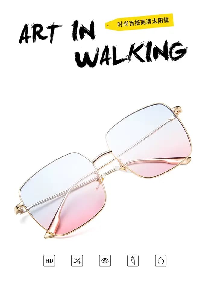 Lunettes de soleil unisexes vintage pour femmes et hommes