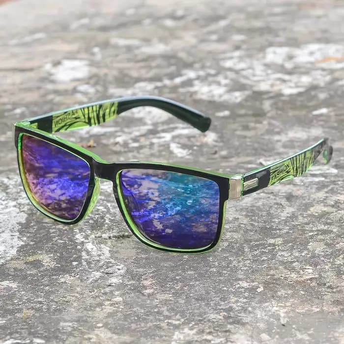 AOFLY Vintage mode lunettes de soleil pour hommes rétro carré Anti-éblouissement miroir conduite