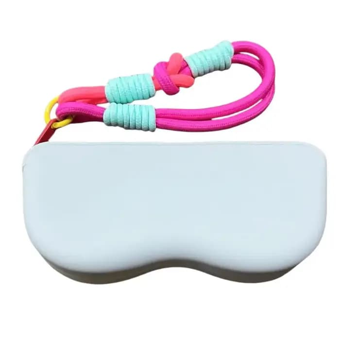 Étui à lunettes à fermeture éclair en silicone