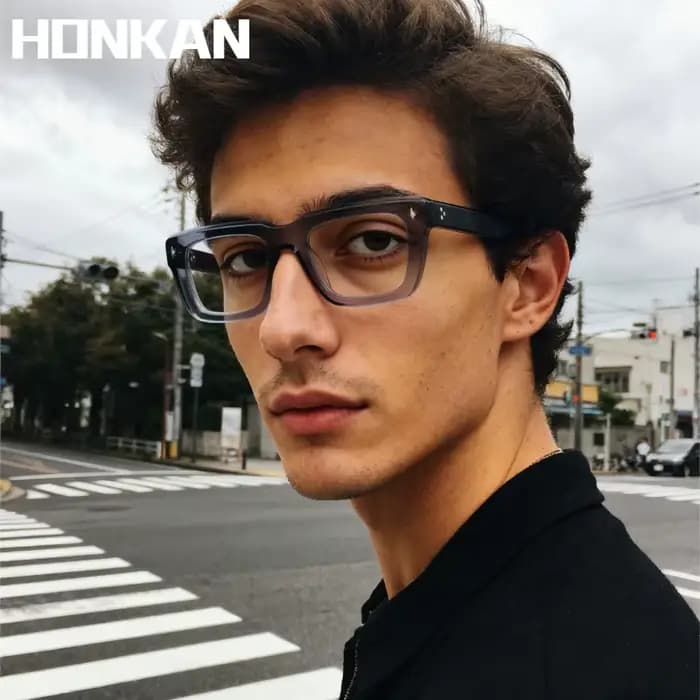 Lunettes en acétate à monture épaisse pour hommes
