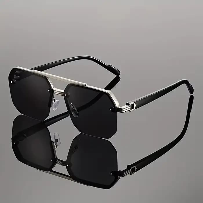 Lunettes de mode tendance pour hommes à double pont et monture carrée