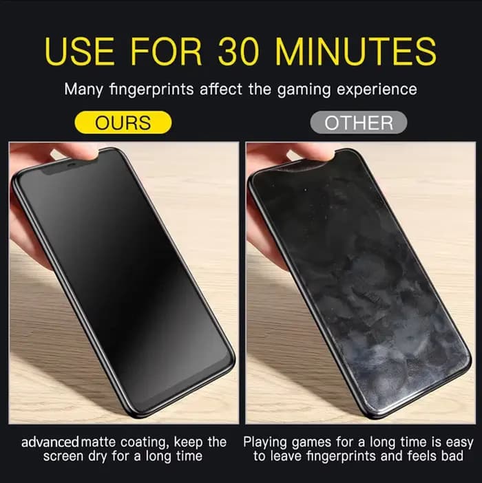 OPPO A78 5G A60 A98 A79 A58 A38 4G A96 A76 A94 A95 A57 A54 A77s A55 A74 Protecteur d'écran en verre trempé anti-empreintes digitales mat