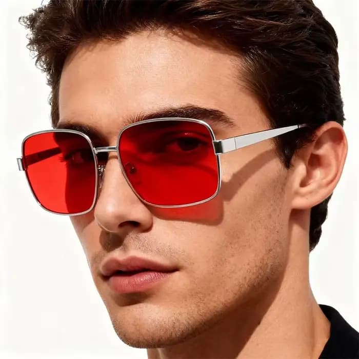 Lunettes de soleil européennes et américaines à grande monture en métal pour hommes et femmes avec protection solaire et montures carrées et rondes rétro 134