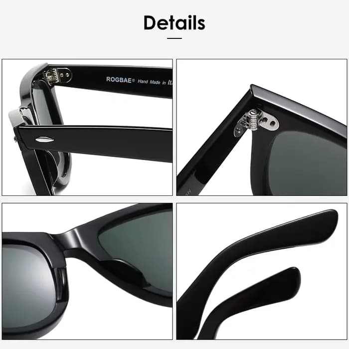 Lunettes de soleil inclinables classiques lentille en verre