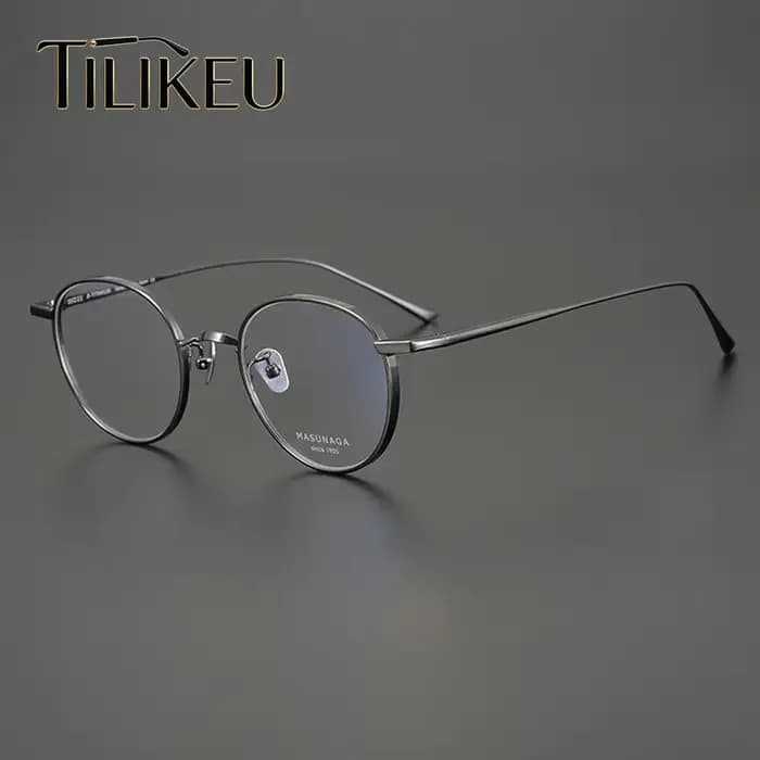 Nouvelle monture de lunettes rétro en titane pur