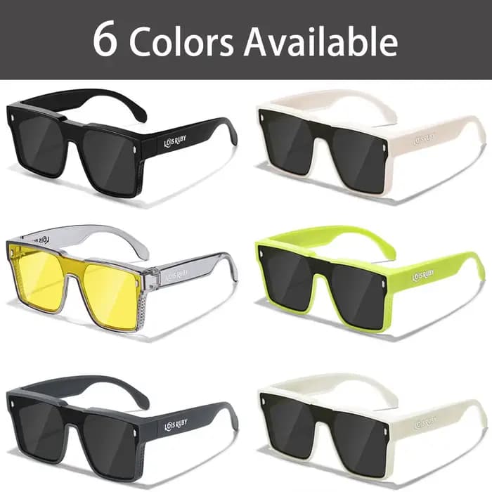 Lunettes de soleil carrées surdimensionnées pour hommes