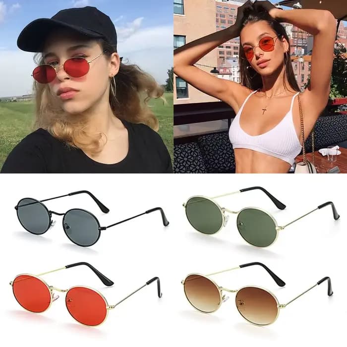 Lunettes de soleil ovales Steampunk pour femmes