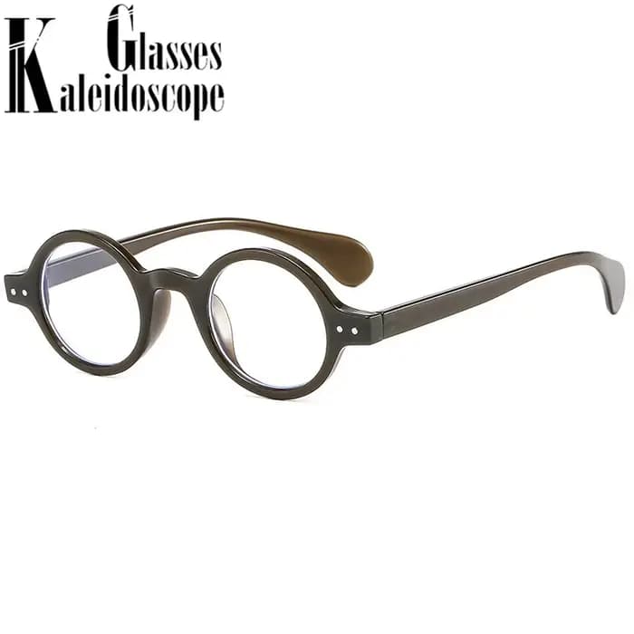 Nouveau cadre de lunettes rondes femmes hommes petites montures ordinateur lunettes optiques Vintage marque concepteur léopard noir verre clair lentille