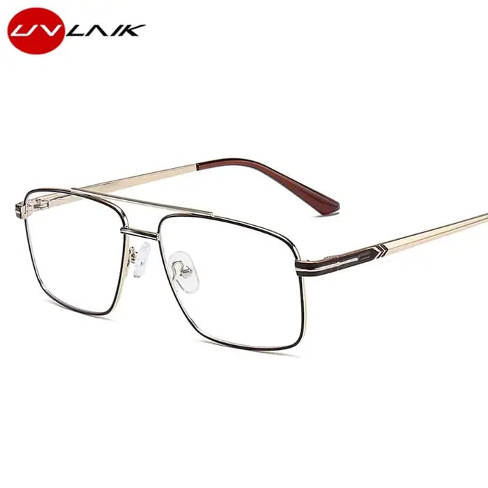 Lunettes vintage en métal doré pour hommes et femmes