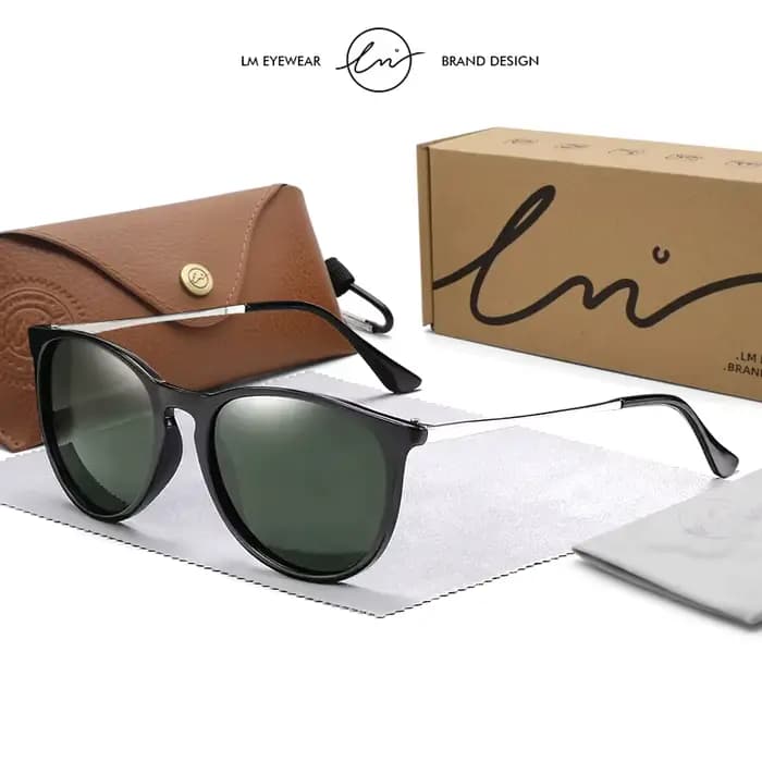 LM Vintage léopard cadre femmes lunettes de soleil polarisées mode hommes