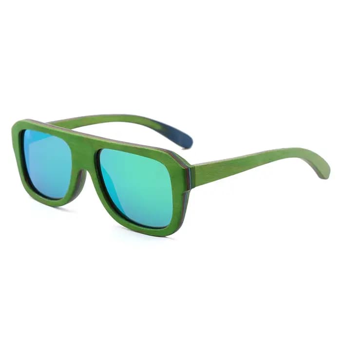 Lunettes de soleil Vintage en bois naturel