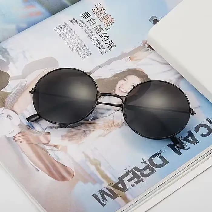 Lunettes de soleil rondes en métal pour hommes et femmes