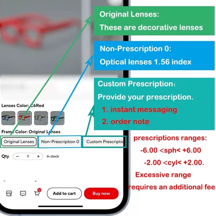 Monture de lunettes en acétate