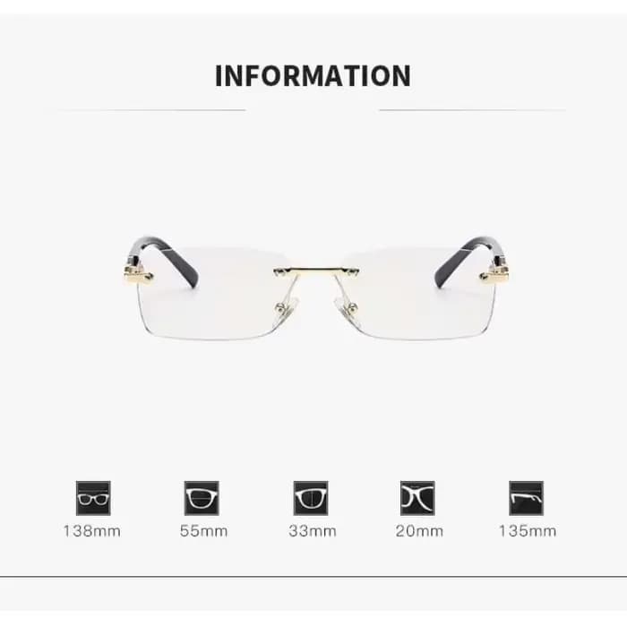 Lunettes de myopie à couleur changeante sans monture pour hommes