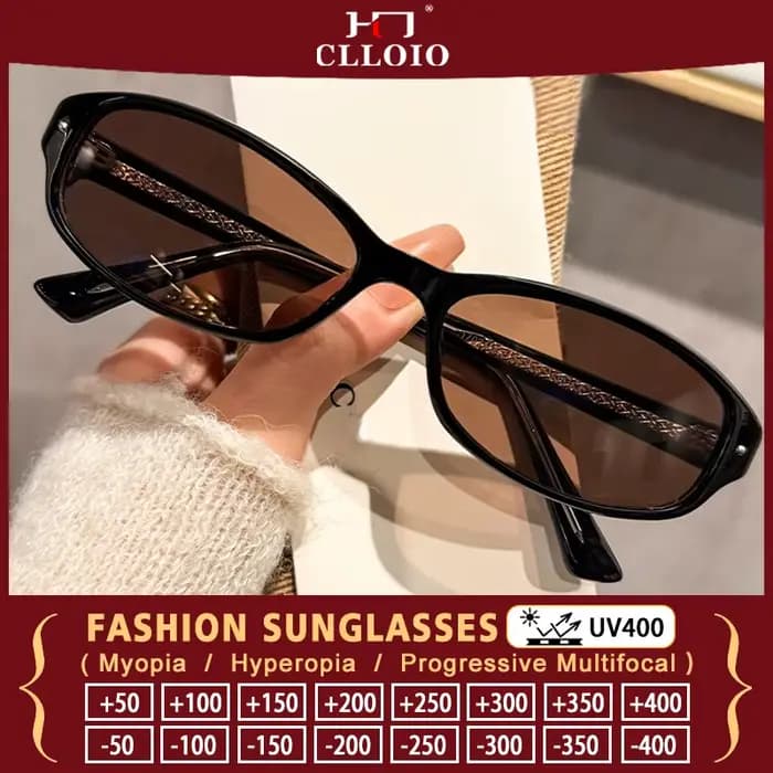 CLLOIO Lunettes de soleil ovales minimalistes pour femmes