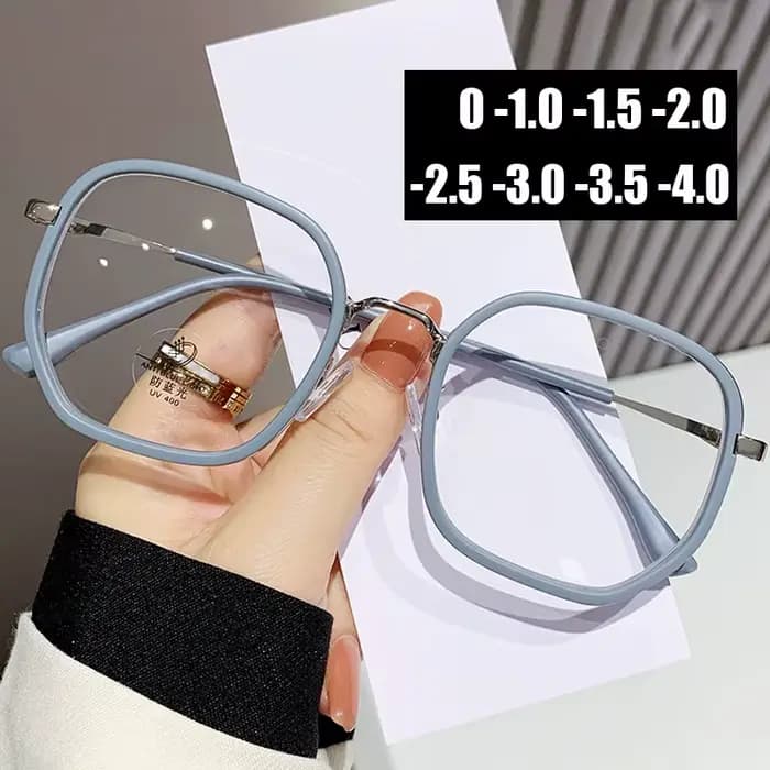 Lunettes de myopie optique pour dames, lunettes moins finies, dioptrie jusqu'à-4.0, marque de luxe, protection des yeux d'ordinateur, vue de près