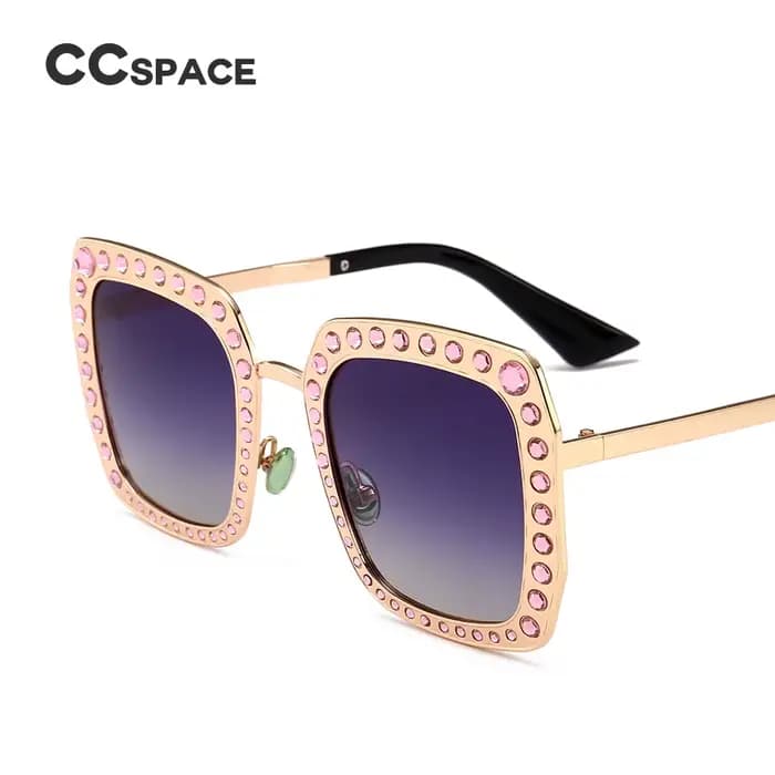 Lunettes de soleil carrées en diamant pour femmes