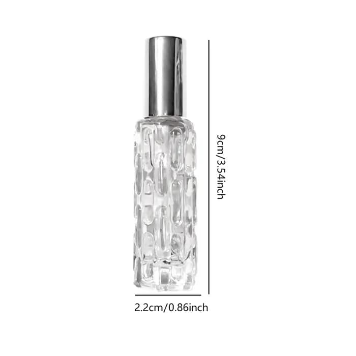 Flcopropriété vaporisateur de parfum en verre, ligne en aluminium, pulvérisateur de brouillard, tête de distributeur de parfum, bouteille africaine de voyage, 10ml, 1 pièce