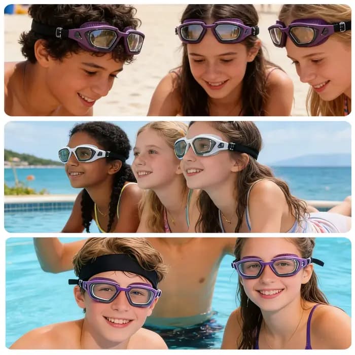 1 paire de lunettes de natation unisexes pour adultes