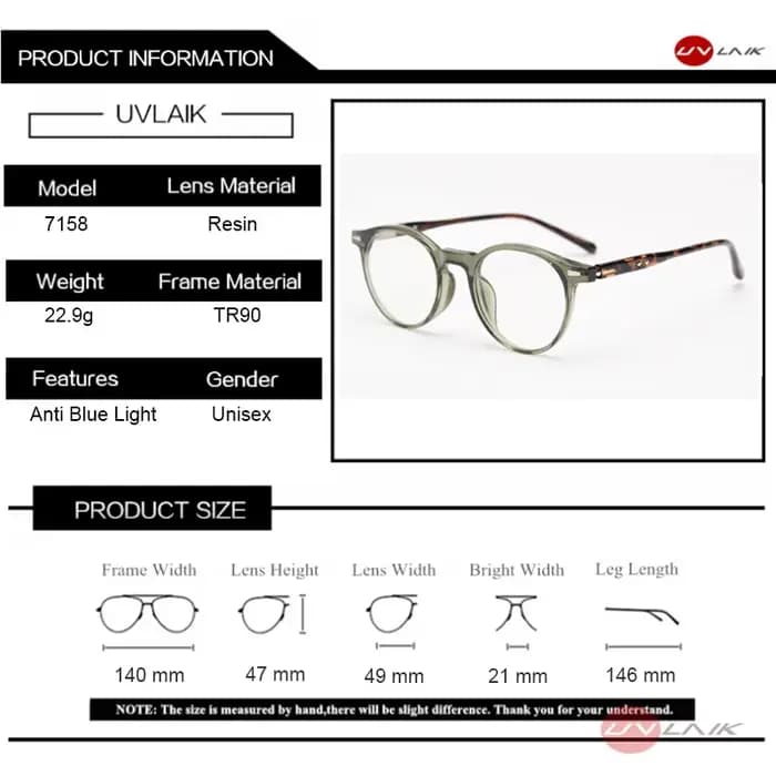 Lunettes rondes Anti-lumière bleue pour femmes et hommes