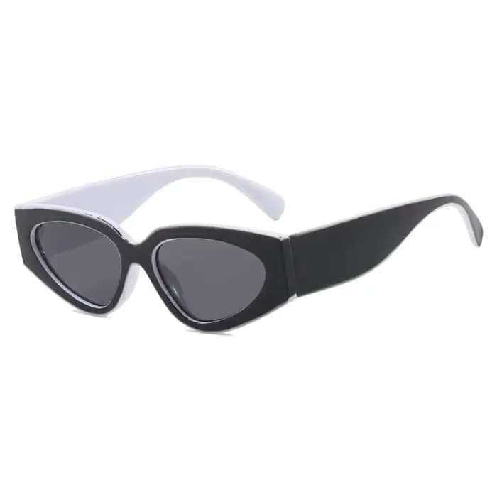 Lunettes de soleil œil de chat noir et blanc pour femmes
