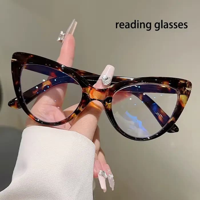 KAMMPT lunettes de lecture œil de chat surdimensionnées mode bloquant la lumière bleue montures optiques Design élégant