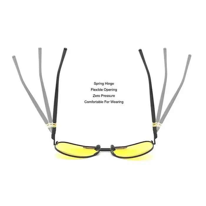 Lunettes De soleil Polaroid jaunes pour hommes