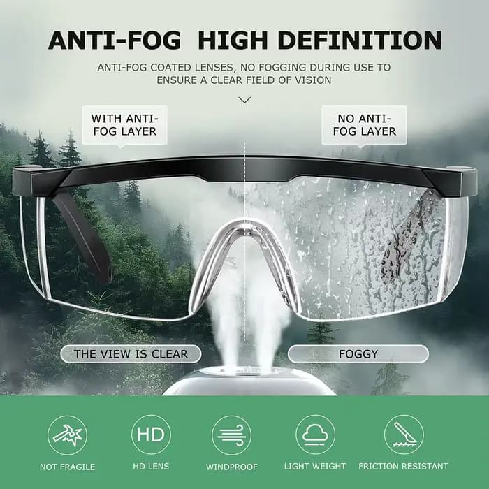 Lunettes de sécurité transparentes Anti-buée