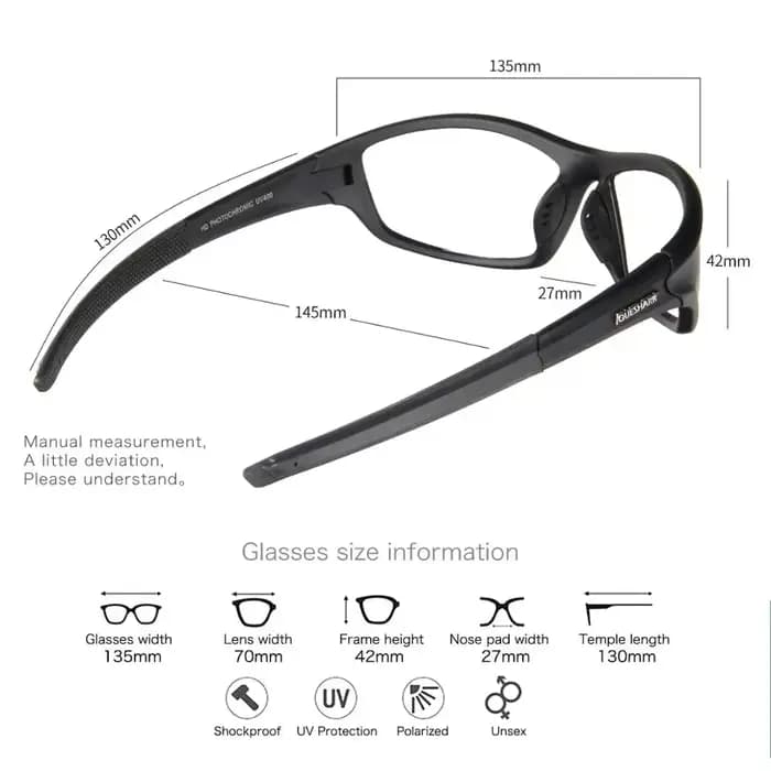 Queshark lunettes de randonnée photochromiques escalade