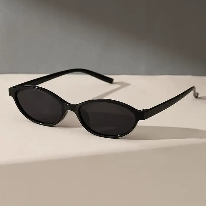 Lunettes à monture ovale en plastique pour femmes