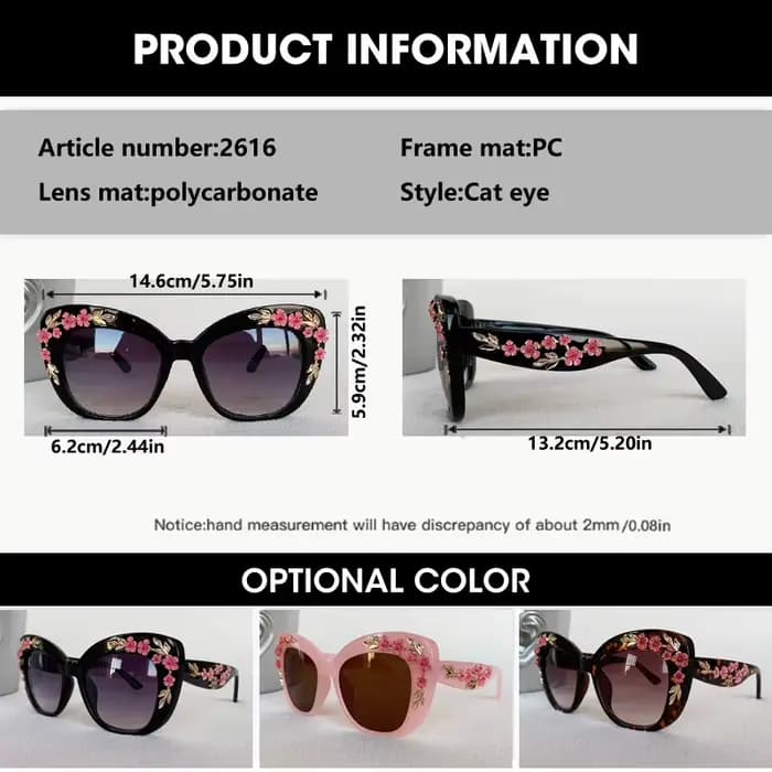 Lunettes de soleil œil de chat vintage pour femmes