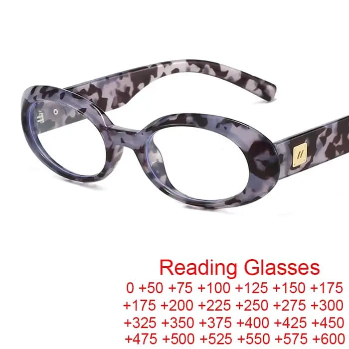 Léopard petites lunettes de lecture ovales 2025 tendance Anti lumière bleue loisirs presbyte lunettes lentille claire lunettes optiques pour les femmes