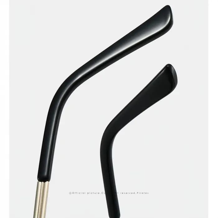 Lunettes de soleil carrées sans cadre à la mode avec décoration de tête de Lion pour hommes et femmes