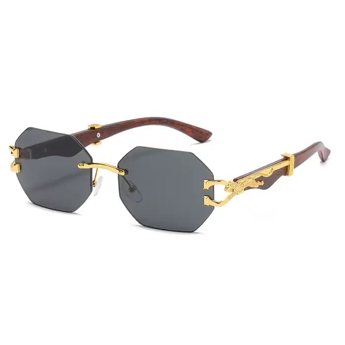 Lunettes de soleil carrées sans bords pour hommes et femmes