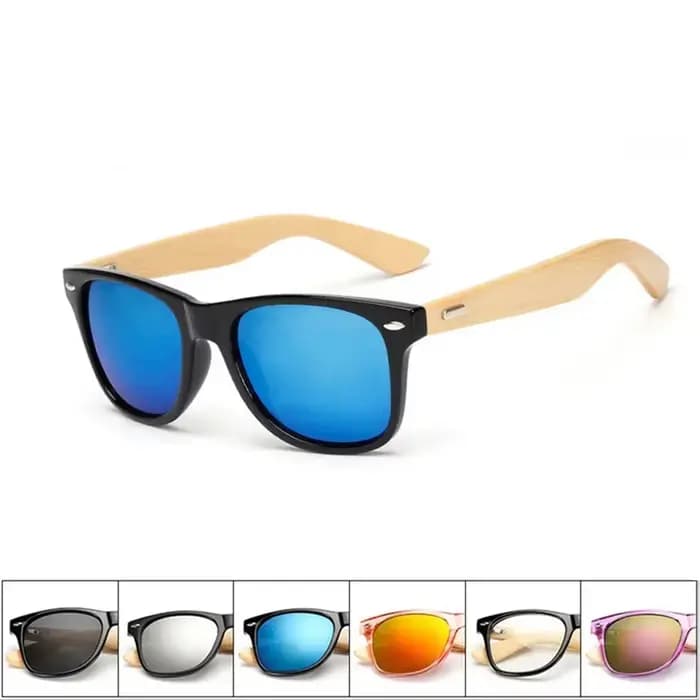 14 couleurs bois lunettes de soleil hommes femmes carré bambou